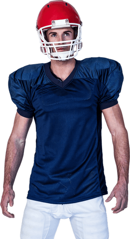 Transparent Focused American Football Player Wearing Red Helmet - Download Free Stock Videos Pikwizard.com