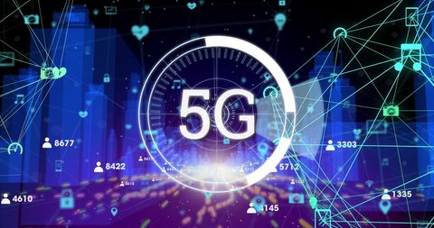 5G Technology and Digital Network Cityscape Visualization - Download Free Stock Images Pikwizard.com