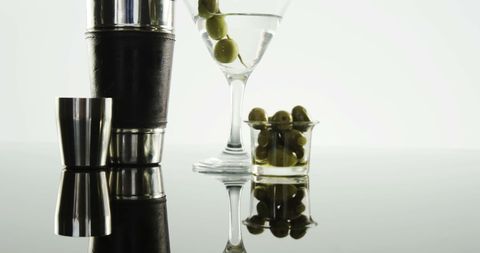 Elegant Martini with Olives and Cocktail Shaker - Download Free Stock Images Pikwizard.com