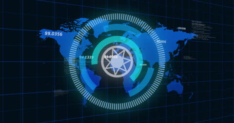 Digital Interface Displaying Global Network Analysis