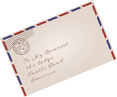 transparent vintage airmail envelope with cursive lettering design - Download Free Stock Videos Pikwizard.com