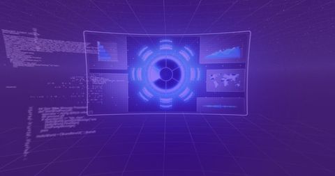 Futuristic Digital Interface with Data Graphics and Code - Download Free Stock Images Pikwizard.com