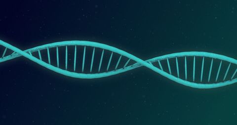 glowing double helix dna on a blue background - Download Free Stock Images Pikwizard.com