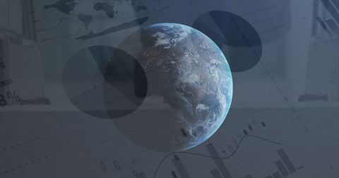 Earth Overlay with Data Visualization Elements - Download Free Stock Images Pikwizard.com
