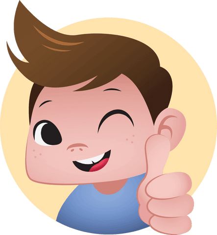 Cheerful Cartoon Boy Giving Thumbs Up on Transparent Background - Download Free Stock Videos Pikwizard.com