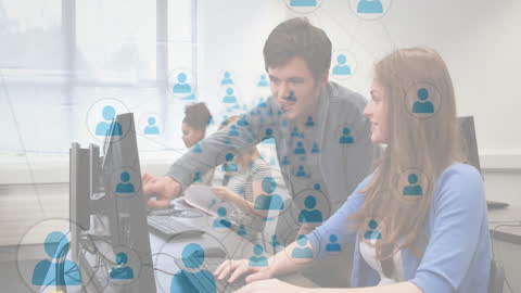 Teamwork and Technology: Professionals Collaborating with Digital Networks