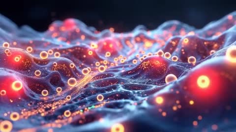 Advanced Mesh Visualization with Glowing Orange Spheres