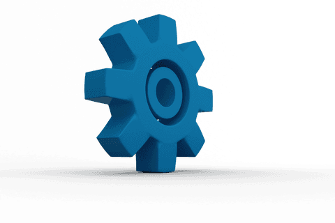Big Blue Gear with Transparent Background for Communication - Download Free Stock Videos Pikwizard.com