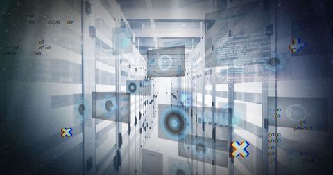 Holographic data display in modern server room