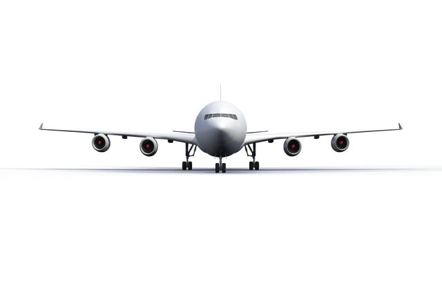 Transparent PNG Illustration of White Airplane Front View-Isolated Vector - Download Free Stock Videos Pikwizard.com