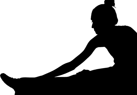 Silhouette of woman achieving success with transparent text