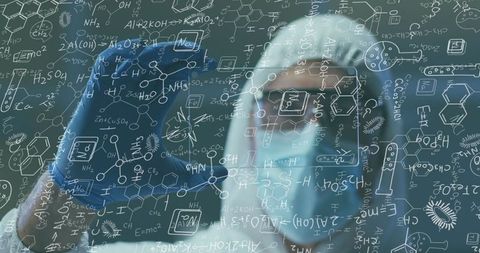 Healthcare professional analyzing medical data with digital interface