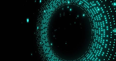 Digital Glowing Spiral of Blue Dots on Black Background - Download Free Stock Images Pikwizard.com
