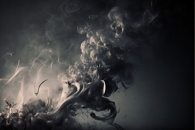 Abstract Swirling Smoke in Dark Background - Download Free Stock Images Pikwizard.com