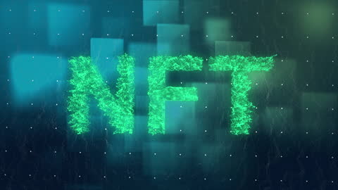 NFT Technology Concept with Digital Network
