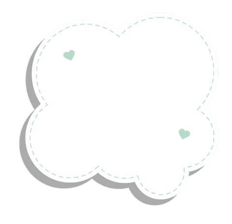 Whimsical speech bubble vector on transparent background