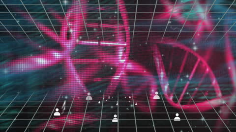 Futuristic DNA and Digital Profiles in Virtual Space