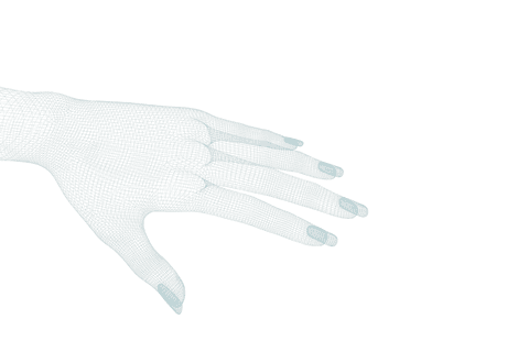 transparent 3d illustration of a human hand wireframe - Download Free Stock Videos Pikwizard.com