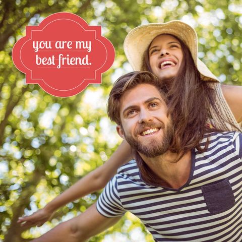 Joyful Couple Celebrates Friendship Outdoors