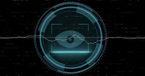 Futuristic Data Processing Cyber Security Concept