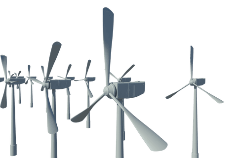 transparent wind turbines on blue sky background - Download Free Stock Videos Pikwizard.com