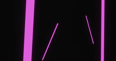 Pulsating Neon Pink Strip Lights on Black Background