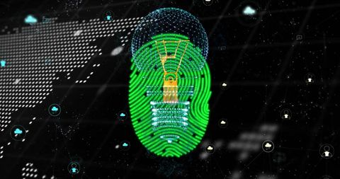 Digital Lightbulb Idea Over Global Technology Interface