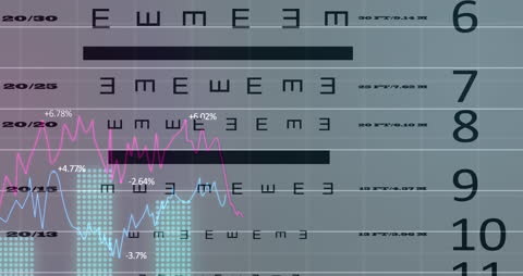 Digital Animation with Data and Charts on Dark Background