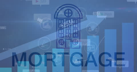 Animated Financial Data Overlay with Mortgage Theme