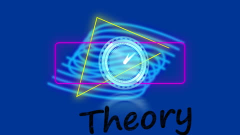 Neon Designed Animated Text with Clock and Shapes