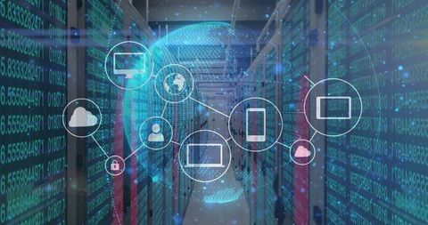 Digital connectivity network in a data center visualization