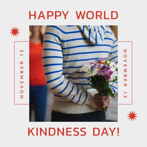 celebrating kindness with flowers – world kindness day inspiration - Download Free Stock Templates Pikwizard.com