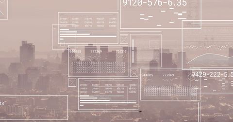 Digital Financial Data with Transparent Cityscape Background - Download Free Stock Images Pikwizard.com