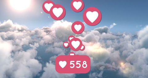 Social Media Likes Confirming Digital Connectivity on Virtual Image - Download Free Stock Images Pikwizard.com