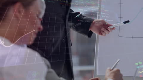 Businessman Presenting Stock Market Data Analysis