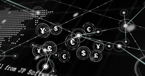 global digital currency network and data integration - Download Free Stock Images Pikwizard.com