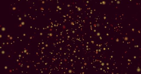 Golden and Red Particles Flowing in Dark Space
