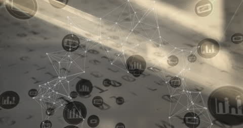 Digital Network Illustrating Global Business Connection Concepts