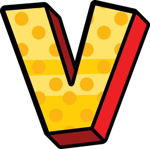 cheerful alphabet v on transparent background - Download Free Stock Videos Pikwizard.com