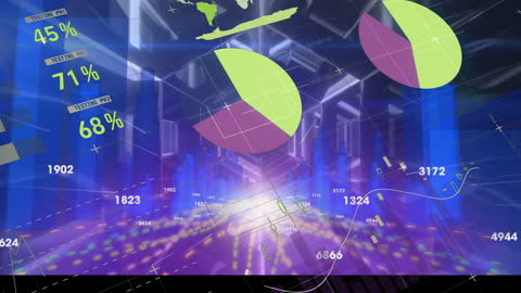 Futuristic Data Visualization with Digital Infographics