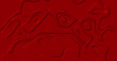 Abstract Red Liquid Texture with Wavy 3D Patterns