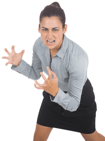 angry businesswoman expressing emotion on transparent background - Download Free Stock Videos Pikwizard.com