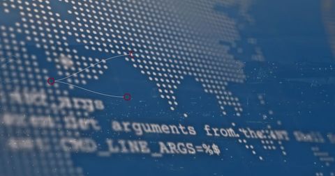 Global Digital Code Overlay on World Map for Technology Concept - Download Free Stock Images Pikwizard.com