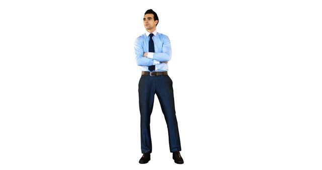 Confident Businessman Standing with Arms Crossed Full Length - Download Free Stock Images Pikwizard.com