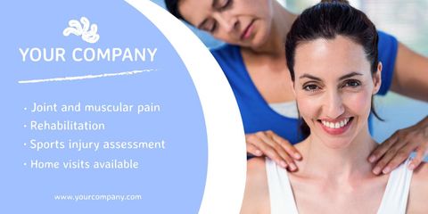 Physical Therapy Promotion with Relaxed Woman Receiving Massage - Download Free Stock Templates Pikwizard.com