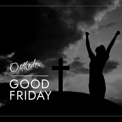 orthodox good friday celebration silhouette with cross - Download Free Stock Templates Pikwizard.com