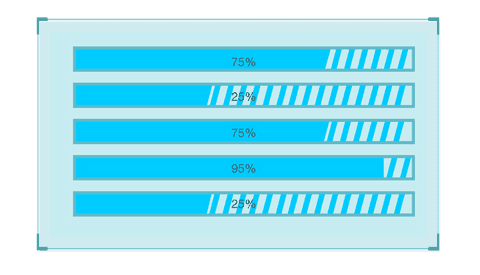 teal progress bars on transparent background for data visualization - Download Free Stock Videos Pikwizard.com