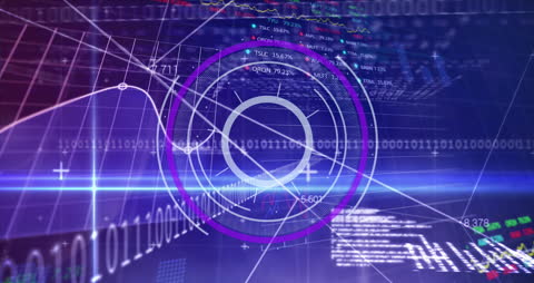 Futuristic Digital Stock Market Data and Analysis