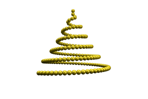 spiral gold christmas tree on transparent background - Download Free Stock Videos Pikwizard.com