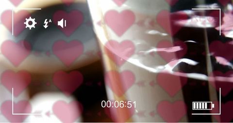 Digital love interface with coffee vibe aesthetic